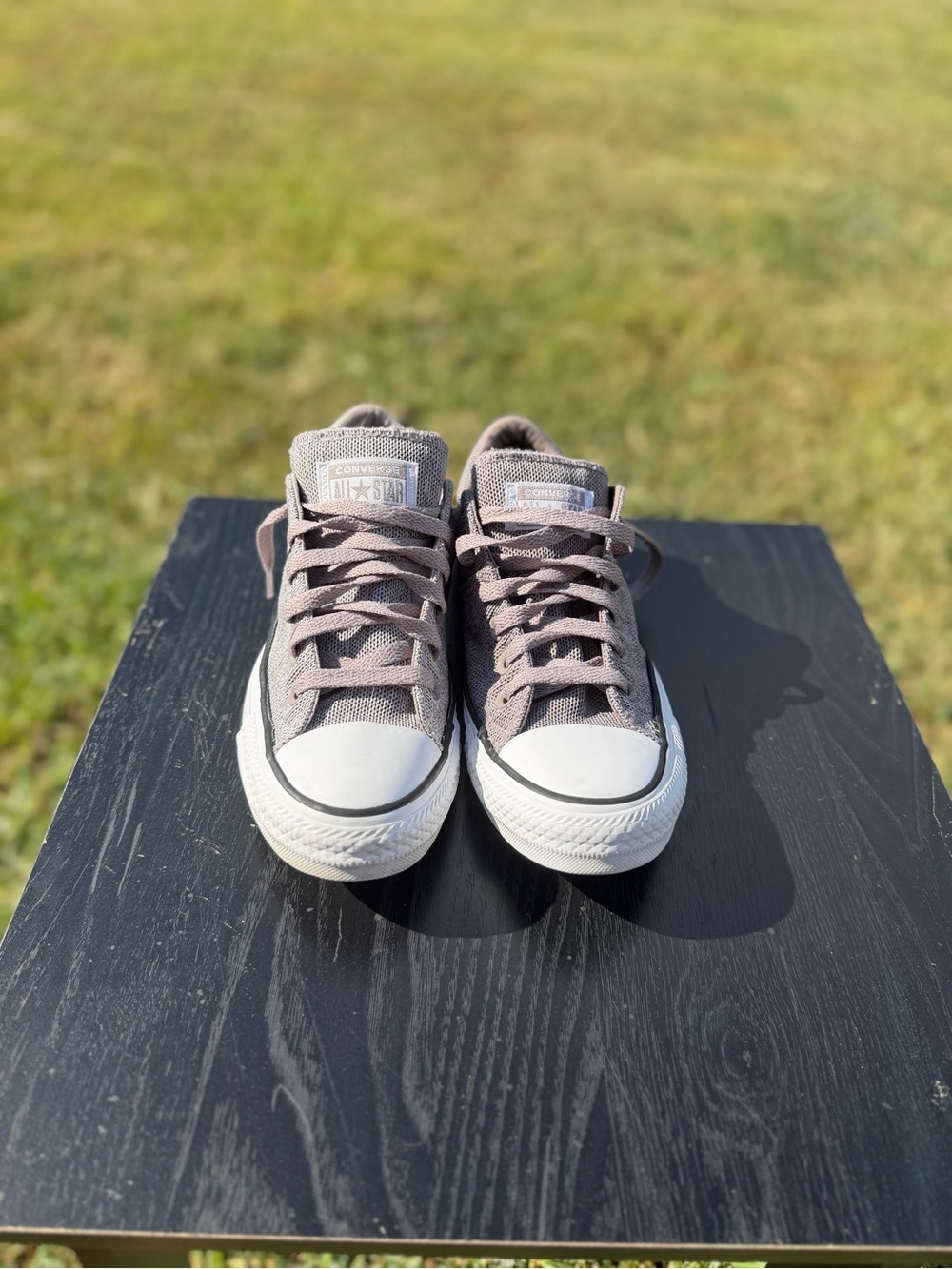 Converse Low Top Sneakers in Taupe Canvas